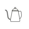 Coffee kettle line icon. Vector illustration Royalty Free Stock Photo